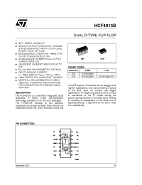 Datasheet HCF4013BEY manufacturer STMicroelectronics